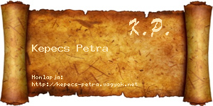 Kepecs Petra névjegykártya